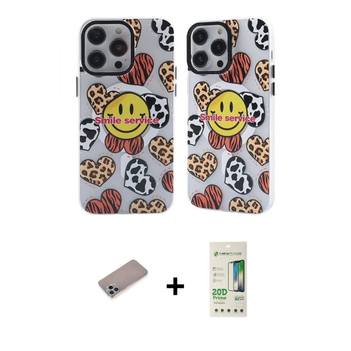 MARSİLYAN™- iPhone 12 Pro Max Kılıf Nova Doku Koleksiyonu - Siyah 20D Premium Cam Ekran Koruyucu + Shine Kamera Lens Koruma Cam - SABE