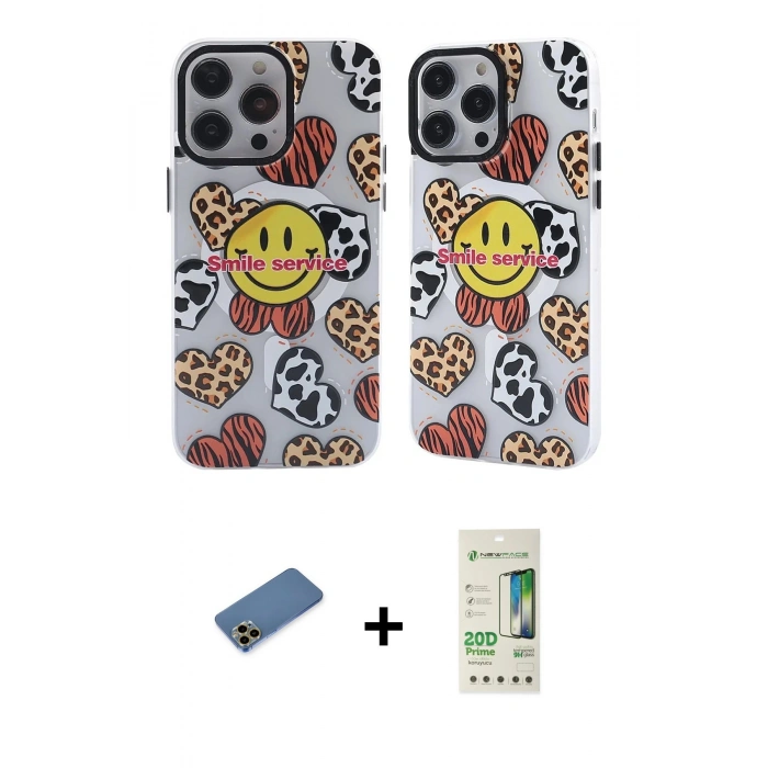 MARSİLYAN™- iPhone 12 Pro Max Kılıf Nova Doku Koleksiyonu - Siyah 20D Premium Cam Ekran Koruyucu + Shine Kamera Lens Koruma Cam - GD