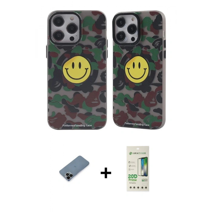 MARSİLYAN™- iPhone 12 Pro Max Kılıf Nova Doku Koleksiyonu - Siyah 20D Premium Cam Ekran Koruyucu + Siyah Shine Kamera Lens Koruma Cam