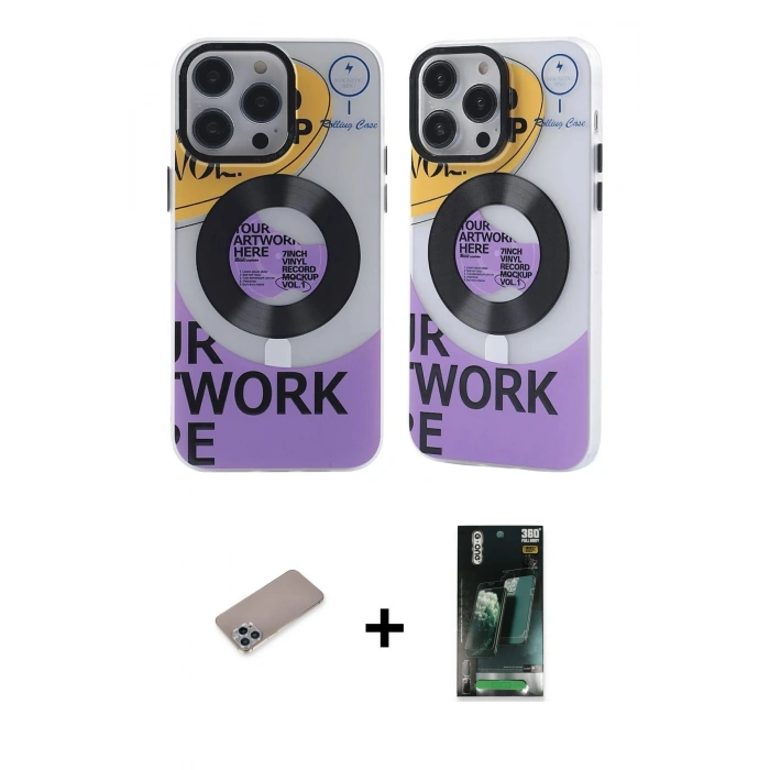 MARSİLYAN™- iPhone 12 Pro Max Kılıf Nova Doku Koleksiyonu - Siyah 360 Mat Full Body Arka Koruyucu + Shine Kamera Lens Koruma Cam - SABE