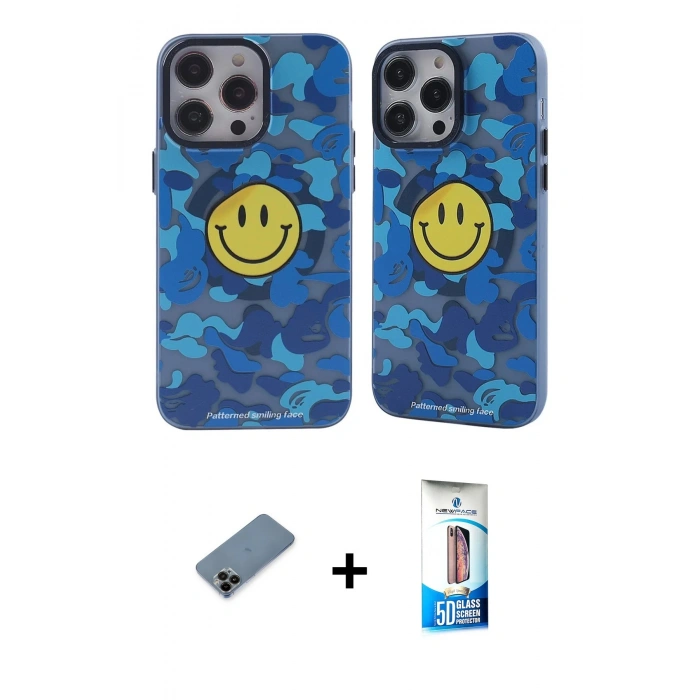 MARSİLYAN™- iPhone 12 Pro Max Kılıf Nova Doku Koleksiyonu - Siyah 5D Eko Cam Ekran Koruyucu + Shine Kamera Lens Koruma Cam - SH