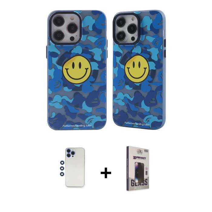 MARSİLYAN™- iPhone 12 Pro Max Kılıf Nova Doku Koleksiyonu - Siyah Bilvis Hayalet Cam Ekran Koruyucu + Shine Kamera Lens - LT