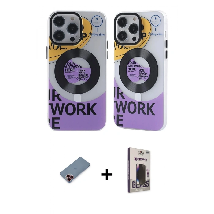 MARSİLYAN™- iPhone 12 Pro Max Kılıf Nova Doku Koleksiyonu - Siyah Bilvis Hayalet Cam Ekran Koruyucu + Metal Kamera Lens Koruma Cam - KI