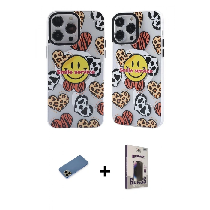 MARSİLYAN™- iPhone 12 Pro Max Kılıf Nova Doku Koleksiyonu - Siyah Bilvis Hayalet Cam Ekran Koruyucu + Shine Kamera Lens Koruma Cam - GD