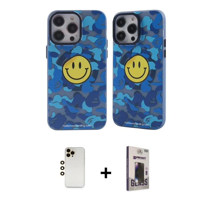 MARSİLYAN™- iPhone 12 Pro Max Kılıf Nova Doku Koleksiyonu - Siyah Bilvis Hayalet Cam Ekran Koruyucu + Shine Kamera Lens - GD