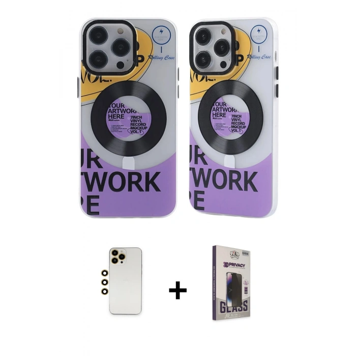 MARSİLYAN™- iPhone 12 Pro Max Kılıf Nova Doku Koleksiyonu - Siyah Bilvis Hayalet Cam Ekran Koruyucu + Shine Kamera Lens - GD