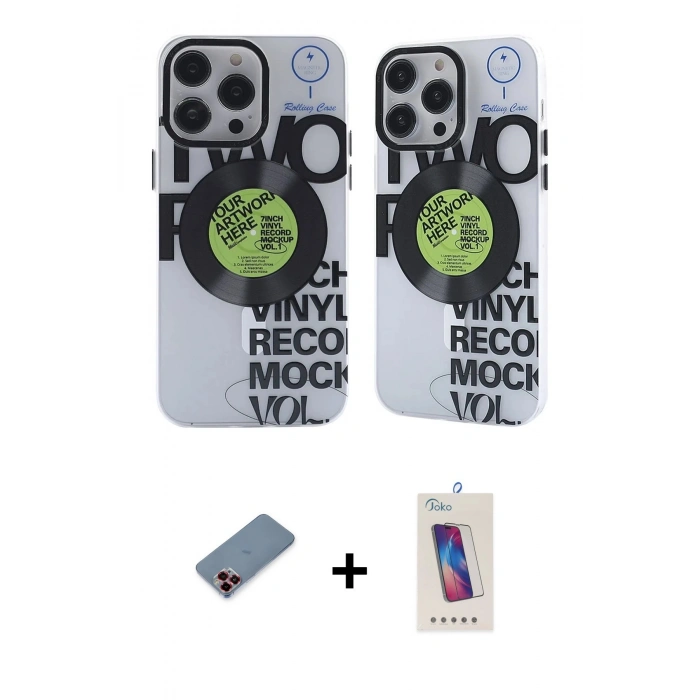 MARSİLYAN™- iPhone 12 Pro Max Kılıf Nova Doku Koleksiyonu - Siyah Joko 5D Cam + Metal Kamera Lens Koruma Cam - KI