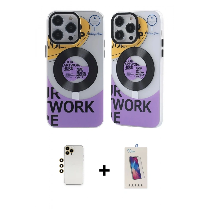 MARSİLYAN™- iPhone 12 Pro Max Kılıf Nova Doku Koleksiyonu - Siyah Joko 5D Cam + Shine Kamera Lens - GD