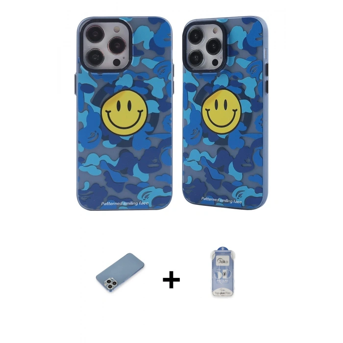 MARSİLYAN™- iPhone 12 Pro Max Kılıf Nova Doku Koleksiyonu - Siyah Joko Magic 5D Cam + Shine Kamera Lens Koruma Cam - GS