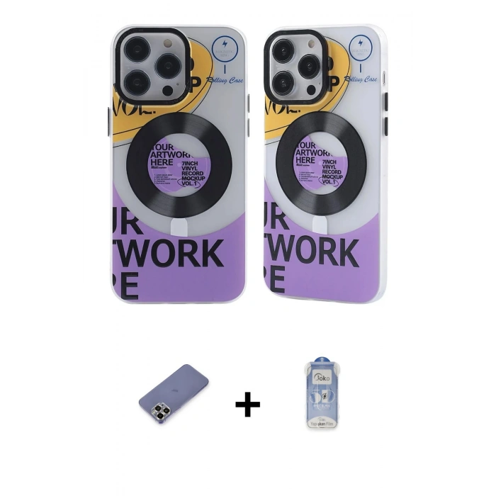 MARSİLYAN™- iPhone 12 Pro Max Kılıf Nova Doku Koleksiyonu - Siyah Joko Magic 5D Cam + Metal Kamera Lens Koruma Cam - GD