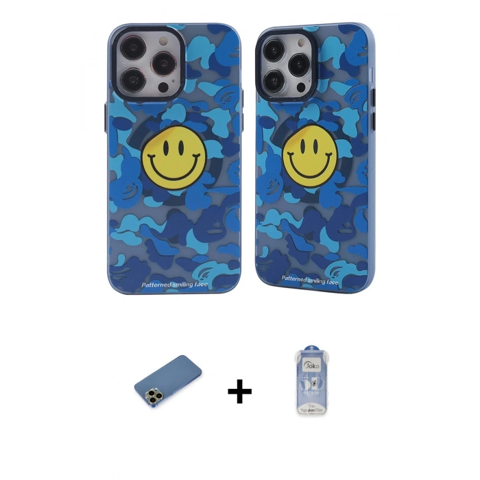 MARSİLYAN™- iPhone 12 Pro Max Kılıf Nova Doku Koleksiyonu - Siyah Joko Magic 5D Cam + Shine Kamera Lens Koruma Cam - GD