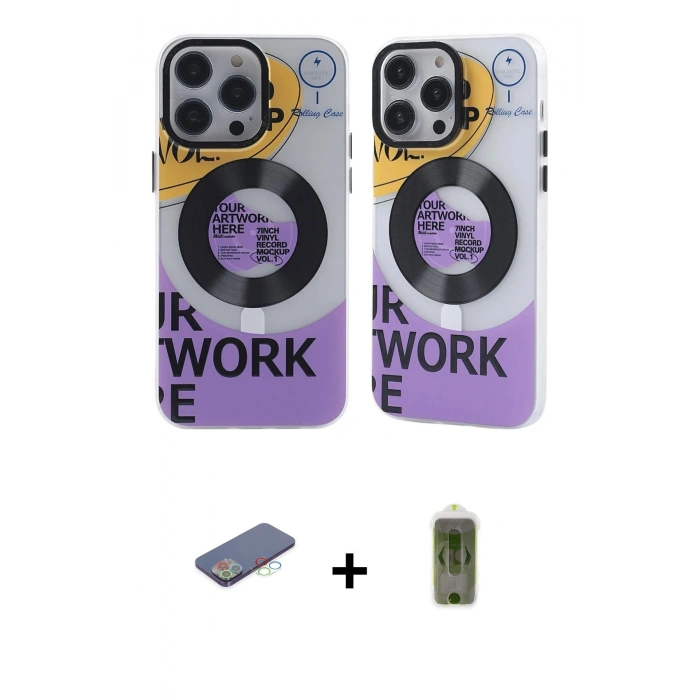 MARSİLYAN™- iPhone 12 Pro Max Kılıf Nova Doku Koleksiyonu - Siyah Joko Magic 5D Hayalet Cam + Mavi Renkli Kamera Lens Koruma Cam