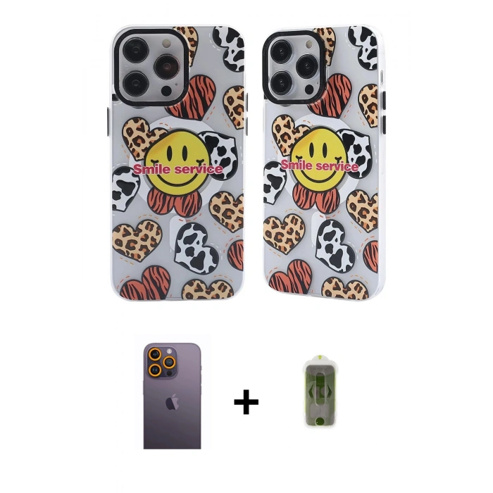 MARSİLYAN™- iPhone 12 Pro Max Kılıf Nova Doku Koleksiyonu - Siyah Joko Magic 5D Hayalet Cam + Sarı Neon Fosforlu Kamera Lens