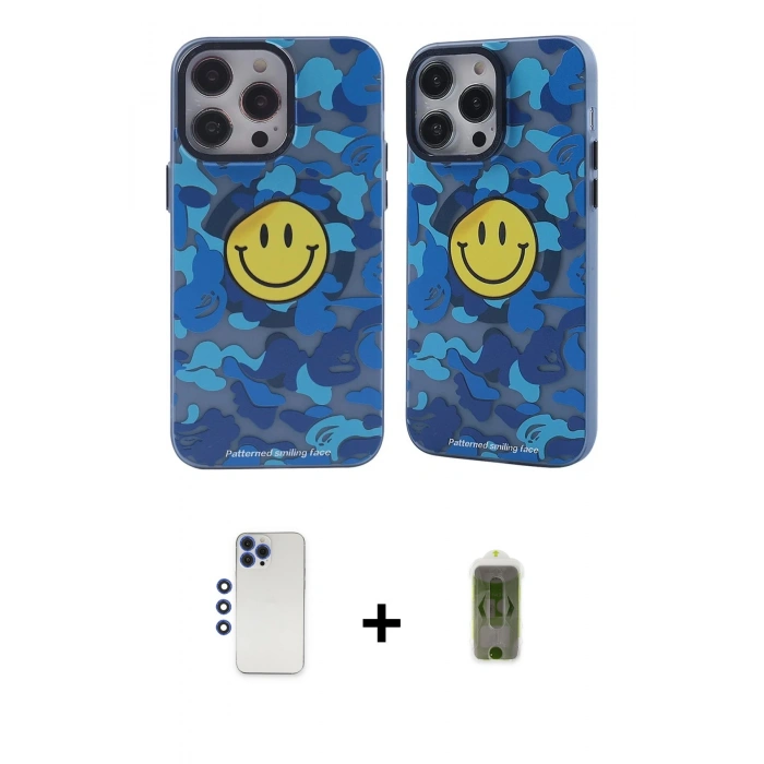 MARSİLYAN™- iPhone 12 Pro Max Kılıf Nova Doku Koleksiyonu - Siyah Joko Magic 5D Hayalet Cam + Shine Kamera Lens - LT