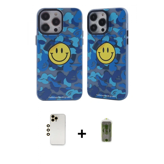 MARSİLYAN™- iPhone 12 Pro Max Kılıf Nova Doku Koleksiyonu - Siyah Joko Magic 5D Hayalet Cam + Shine Kamera Lens - GD