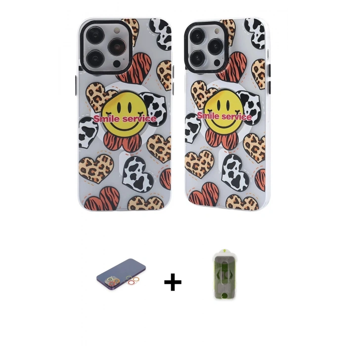 MARSİLYAN™- iPhone 12 Pro Max Kılıf Nova Doku Koleksiyonu - Siyah Joko Magic 5D Hayalet Cam + Renkli Kamera Lens Koruma Cam - TU
