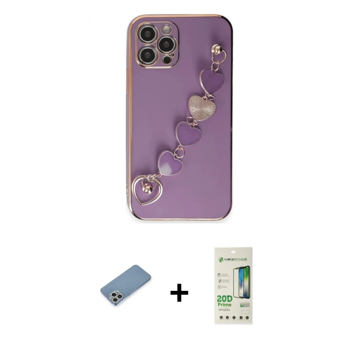 MARSİLYAN™- iPhone 12 Pro Max Kılıf Nova Işık Prime - Siyah 20D Premium Cam Ekran Koruyucu + Shine Kamera Lens Koruma Cam - GS
