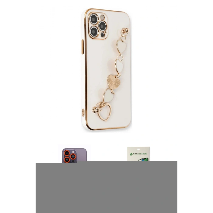 MARSİLYAN™- iPhone 12 Pro Max Kılıf Nova Işık Prime - Siyah 20D Premium Cam Ekran Koruyucu + Neon Fosforlu Kamera Lens - TU