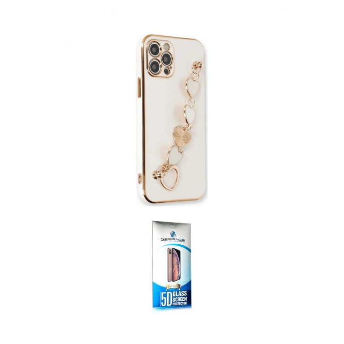 MARSİLYAN™- iPhone 12 Pro Max Kılıf Nova Işık Prime - Siyah 5D Eko Cam Ekran Koruyucu