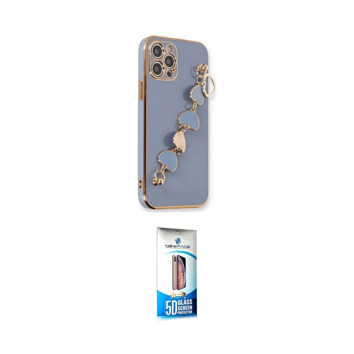 MARSİLYAN™- iPhone 12 Pro Max Kılıf Nova Işık Prime - Siyah 5D Eko Cam Ekran Koruyucu