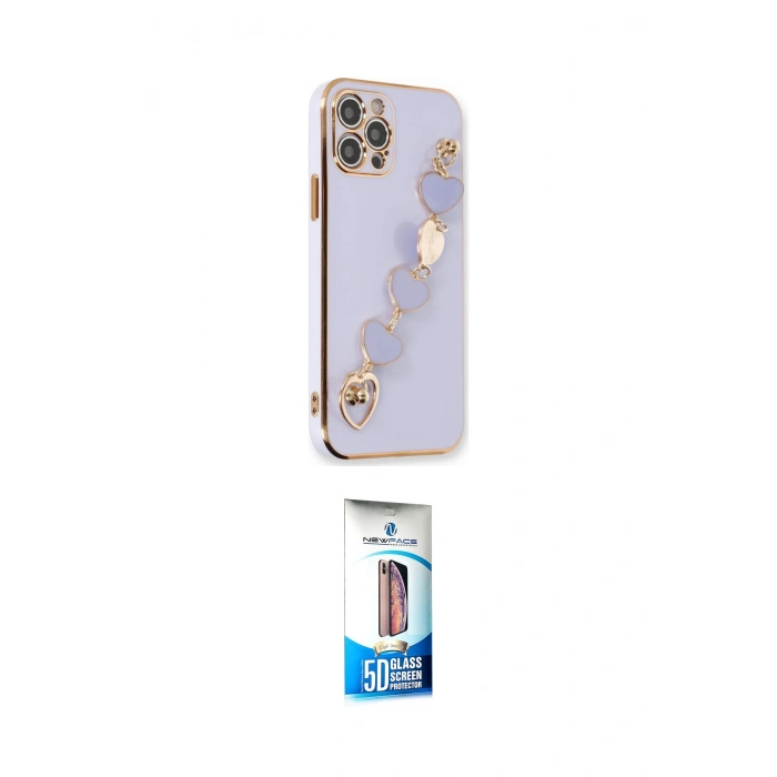 MARSİLYAN™- iPhone 12 Pro Max Kılıf Nova Işık Prime - Siyah 5D Eko Cam Ekran Koruyucu