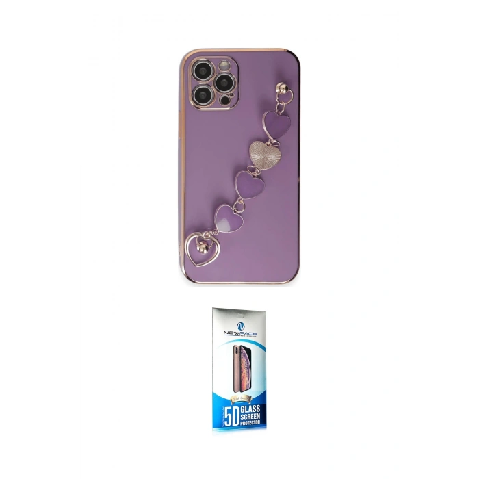 MARSİLYAN™- iPhone 12 Pro Max Kılıf Nova Işık Prime - Siyah 5D Eko Cam Ekran Koruyucu