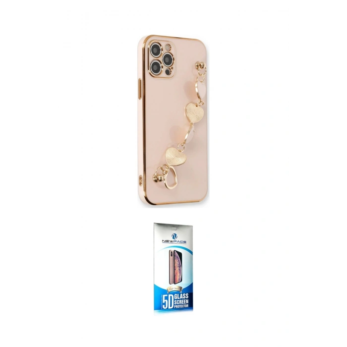MARSİLYAN™- iPhone 12 Pro Max Kılıf Nova Işık Prime - Siyah 5D Eko Cam Ekran Koruyucu