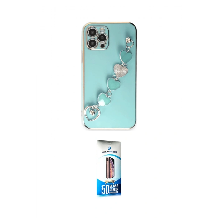 MARSİLYAN™- iPhone 12 Pro Max Kılıf Nova Işık Prime - Siyah 5D Eko Cam Ekran Koruyucu