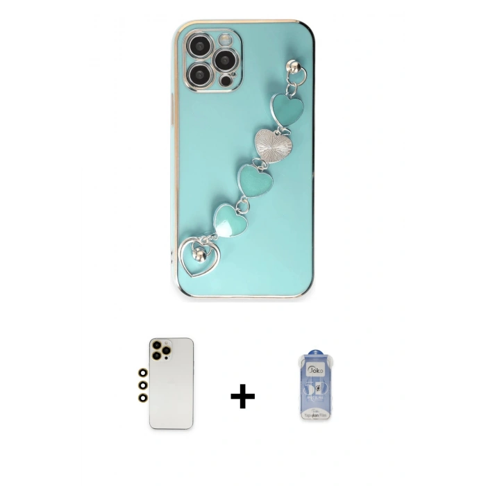 MARSİLYAN™- iPhone 12 Pro Max Kılıf Nova Işık Prime - Siyah Joko Magic 5D Cam + Shine Kamera Lens - GD