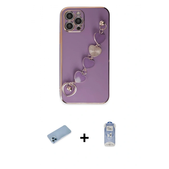 MARSİLYAN™- iPhone 12 Pro Max Kılıf Nova Işık Prime - Siyah Joko Magic 5D Cam + Shine Kamera Lens Koruma Cam - MI