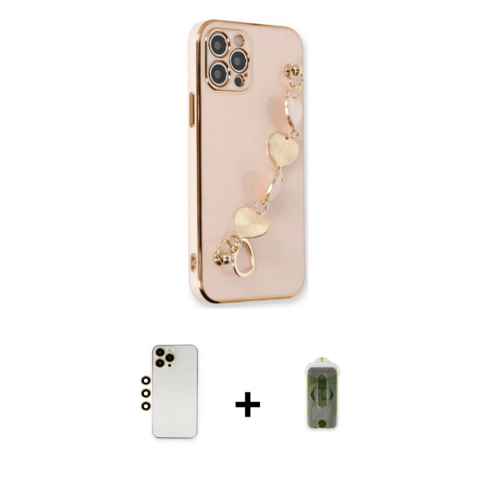 MARSİLYAN™- iPhone 12 Pro Max Kılıf Nova Işık Prime - Siyah Joko Magic 5D Hayalet Cam + Shine Kamera Lens - GD