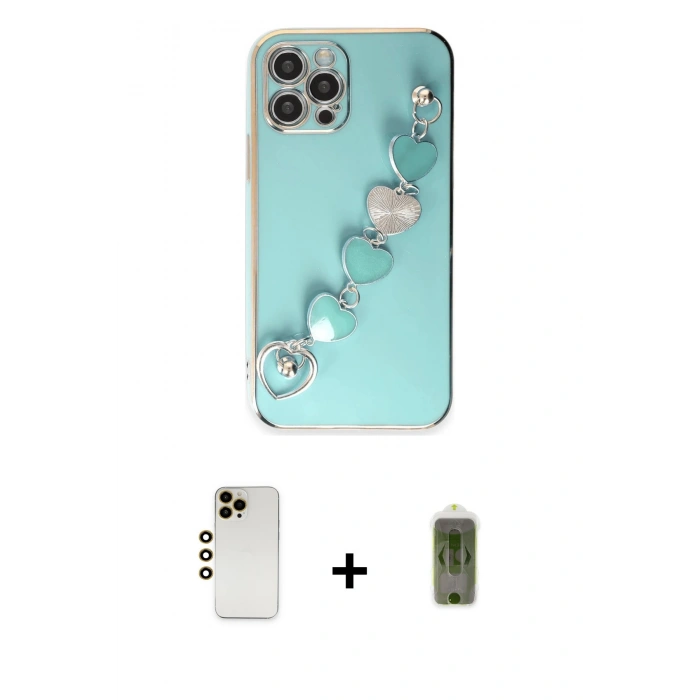 MARSİLYAN™- iPhone 12 Pro Max Kılıf Nova Işık Prime - Siyah Joko Magic 5D Hayalet Cam + Shine Kamera Lens - GD