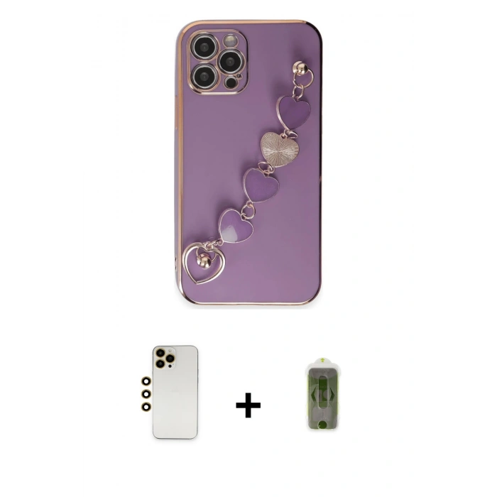 MARSİLYAN™- iPhone 12 Pro Max Kılıf Nova Işık Prime - Siyah Joko Magic 5D Hayalet Cam + Shine Kamera Lens - GD