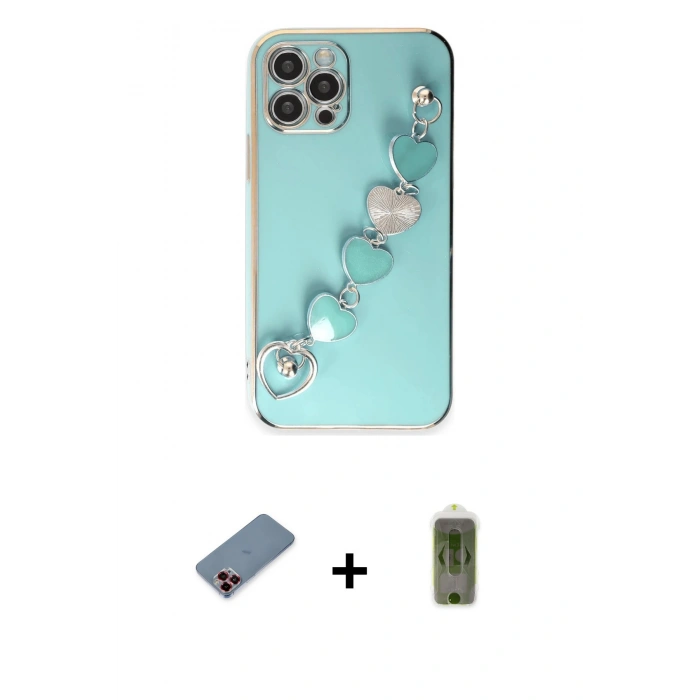 MARSİLYAN™- iPhone 12 Pro Max Kılıf Nova Işık Prime - Siyah Joko Magic 5D Hayalet Cam + Metal Kamera Lens Koruma Cam - KI