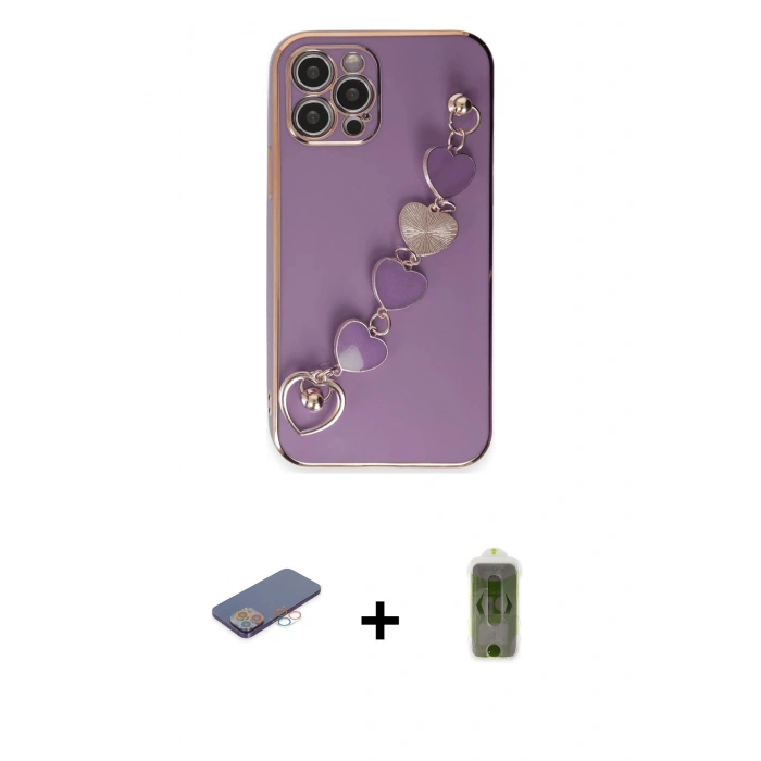 MARSİLYAN™- iPhone 12 Pro Max Kılıf Nova Işık Prime - Siyah Joko Magic 5D Hayalet Cam + Renkli Kamera Lens Koruma Cam - PE