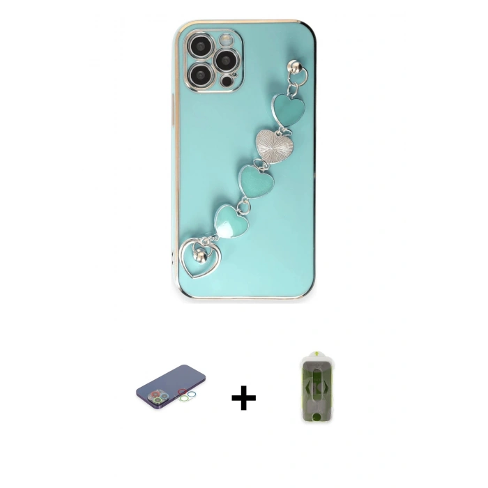 MARSİLYAN™- iPhone 12 Pro Max Kılıf Nova Işık Prime - Siyah Joko Magic 5D Hayalet Cam + Renkli Kamera Lens Koruma Cam - MI