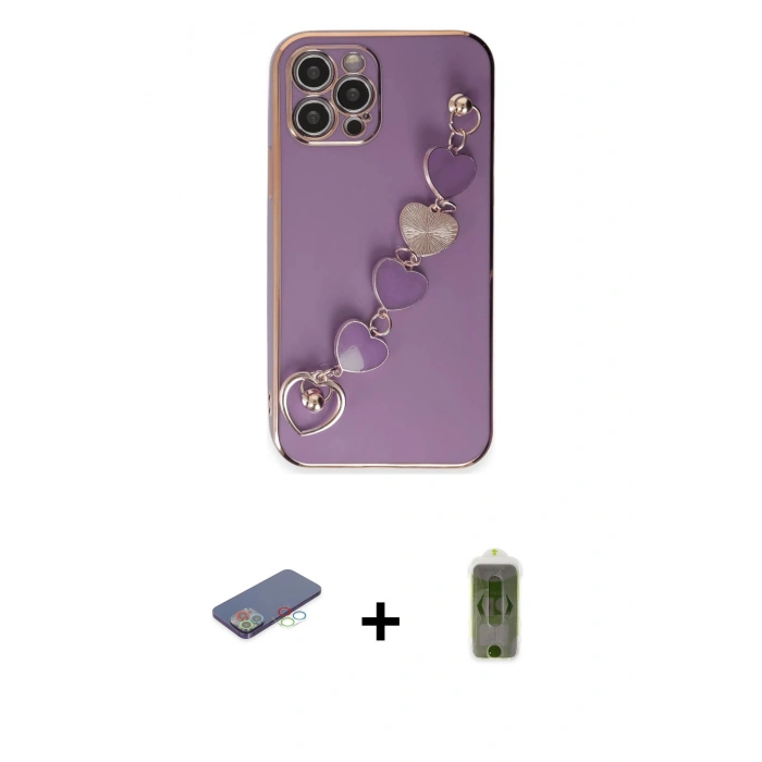 MARSİLYAN™- iPhone 12 Pro Max Kılıf Nova Işık Prime - Siyah Joko Magic 5D Hayalet Cam + Renkli Kamera Lens Koruma Cam - MI