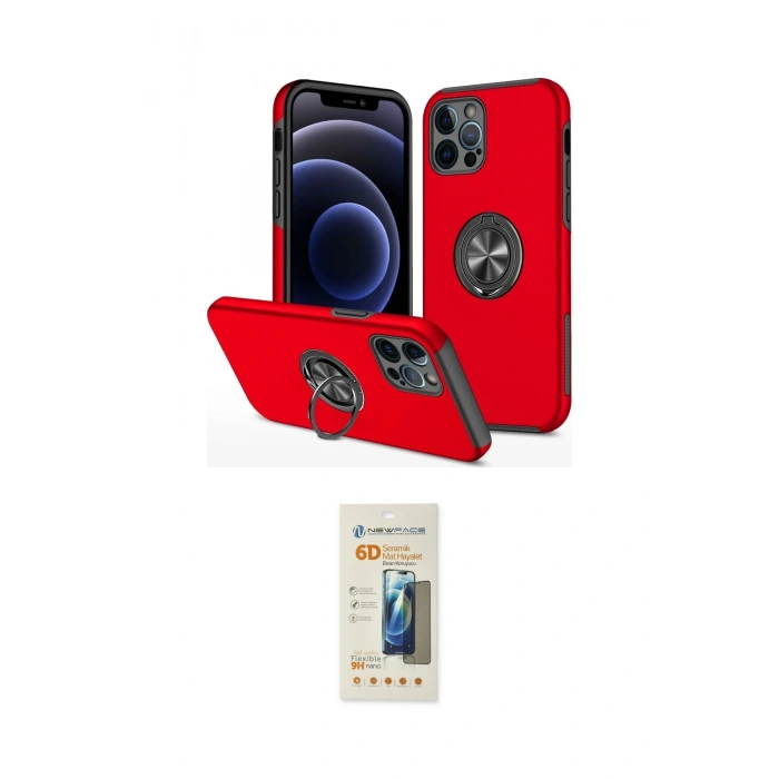 MARSİLYAN™- iPhone 12 Pro Max Kılıf Odak Form Prime - Siyah 6D Mat Seramik Hayalet Nano Ekran Koruyucu