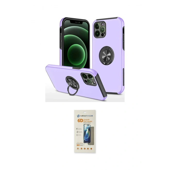 MARSİLYAN™- iPhone 12 Pro Max Kılıf Odak Form Prime - Siyah 6D Mat Seramik Hayalet Nano Ekran Koruyucu