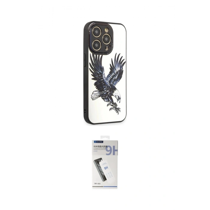 MARSİLYAN™- iPhone 12 Pro Max Kılıf Odak Klasik Serisi - Şeffaf Uv Polymer Nano Ekran Koruyucu