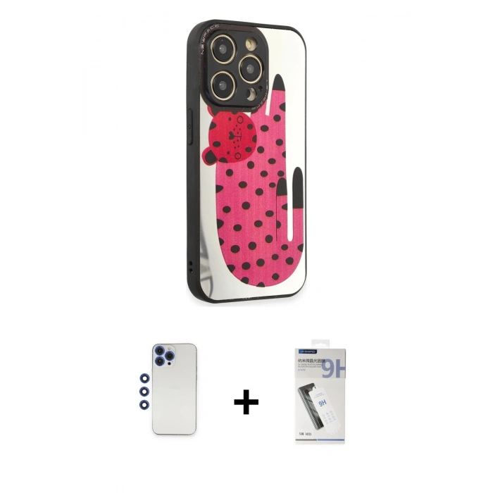 MARSİLYAN™- iPhone 12 Pro Max Kılıf Odak Klasik Serisi - Şeffaf Uv Polymer Nano Ekran Koruyucu + Shine Kamera Lens - LT