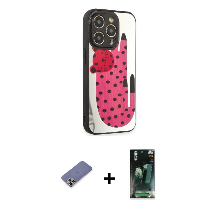 MARSİLYAN™- iPhone 12 Pro Max Kılıf Odak Klasik Serisi - Siyah 360 Mat Full Body Arka Koruyucu + Metal Kamera Lens Koruma Cam - GD