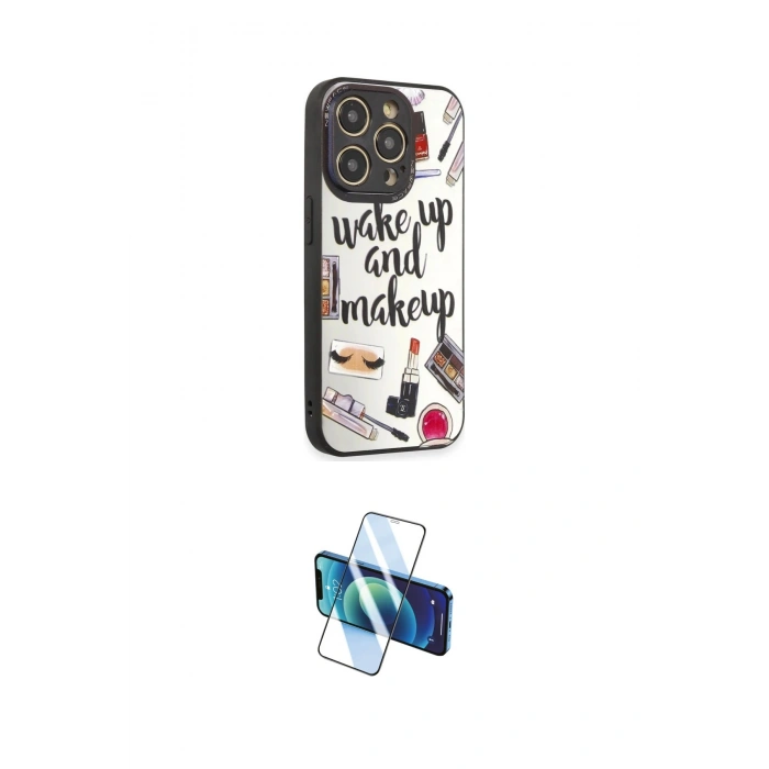 MARSİLYAN™- iPhone 12 Pro Max Kılıf Odak Klasik Serisi - Siyah 3D Antistatik Cam Ekran Koruyucu