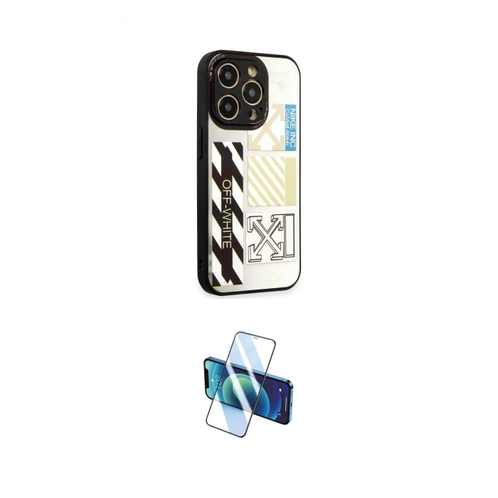 MARSİLYAN™- iPhone 12 Pro Max Kılıf Odak Klasik Serisi - Siyah 3D Antistatik Cam Ekran Koruyucu