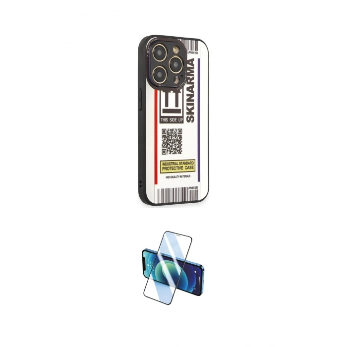 MARSİLYAN™- iPhone 12 Pro Max Kılıf Odak Klasik Serisi - Siyah 3D Antistatik Cam Ekran Koruyucu