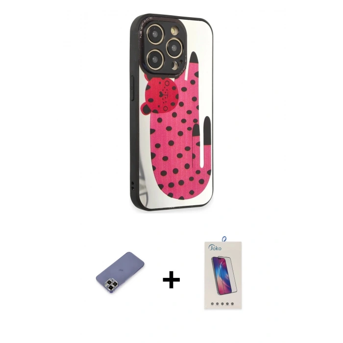 MARSİLYAN™- iPhone 12 Pro Max Kılıf Odak Klasik Serisi - Siyah Joko 5D Cam + Metal Kamera Lens Koruma Cam - GD