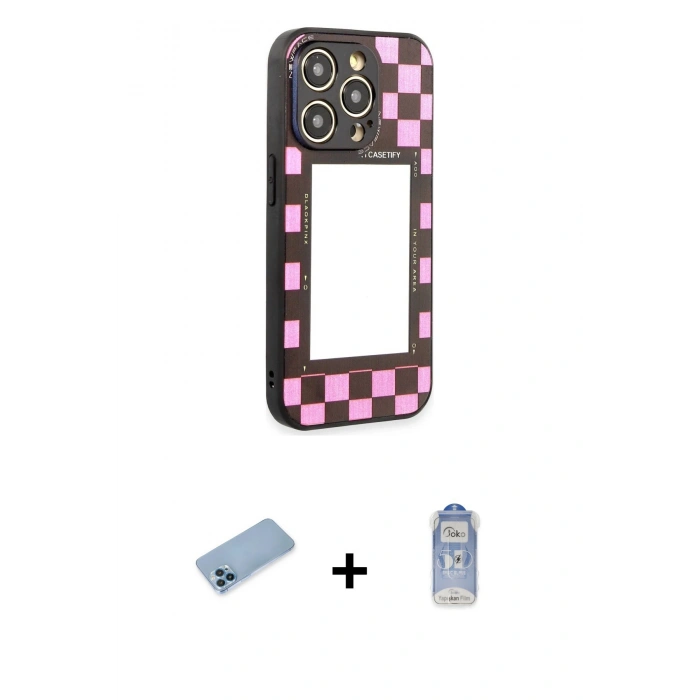 MARSİLYAN™- iPhone 12 Pro Max Kılıf Odak Klasik Serisi - Siyah Joko Magic 5D Cam + Shine Kamera Lens Koruma Cam - MI