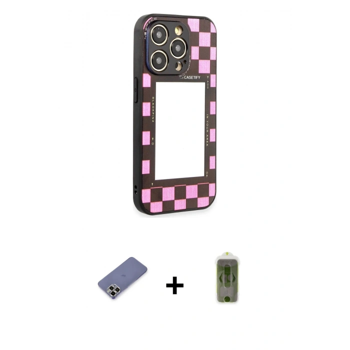 MARSİLYAN™- iPhone 12 Pro Max Kılıf Odak Klasik Serisi - Siyah Joko Magic 5D Hayalet Cam + Metal Kamera Lens Koruma Cam - GD