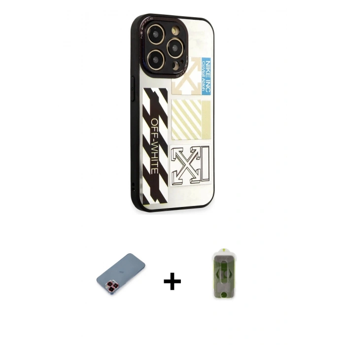 MARSİLYAN™- iPhone 12 Pro Max Kılıf Odak Klasik Serisi - Siyah Joko Magic 5D Hayalet Cam + Metal Kamera Lens Koruma Cam - KI