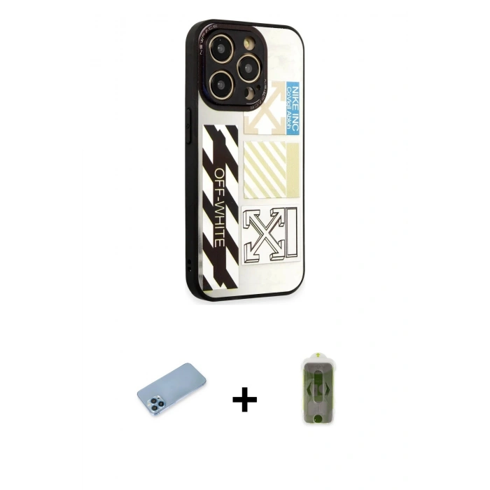 MARSİLYAN™- iPhone 12 Pro Max Kılıf Odak Klasik Serisi - Siyah Joko Magic 5D Hayalet Cam + Shine Kamera Lens Koruma Cam - MI